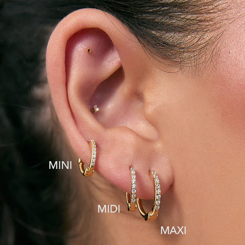 JR Tabitha Gold Huggie Earrings Maxi