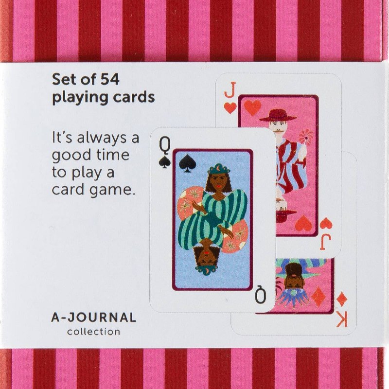 Playing Cards Pink Stripe