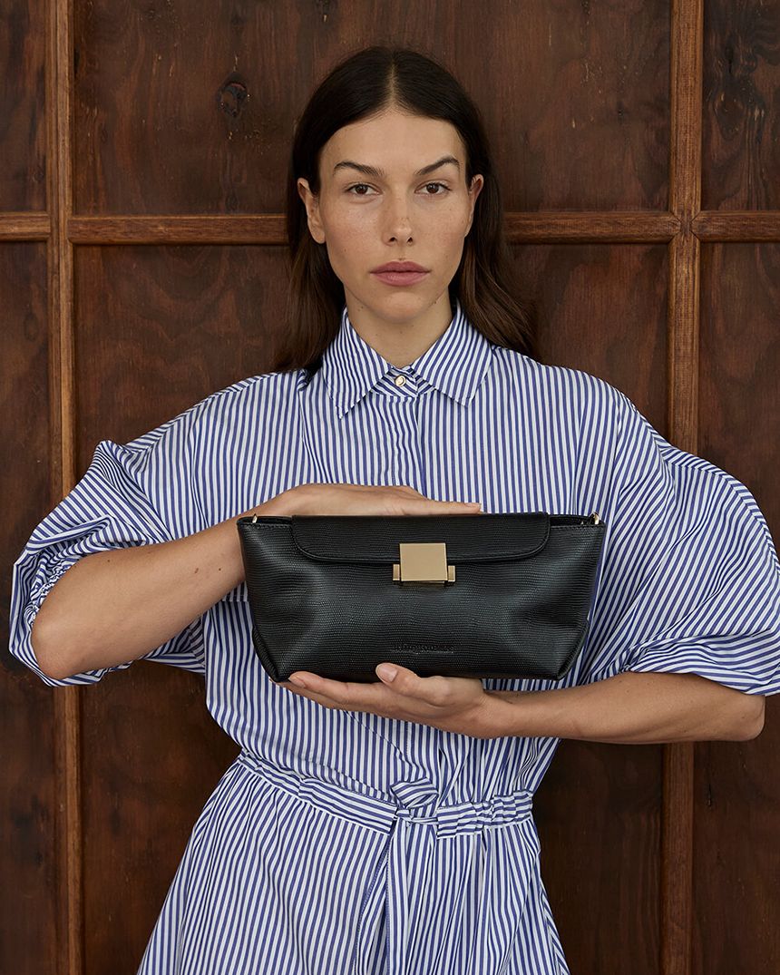 Mabel Dress  Blue Stripe