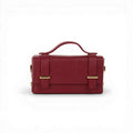 Margot Leather Clutch Rouge