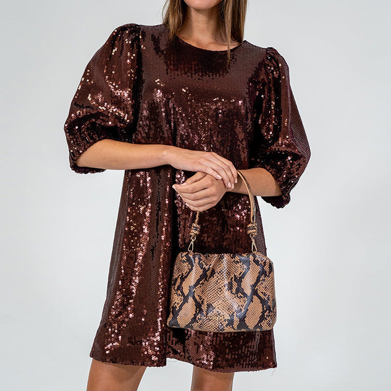 Martha Bag Caramel Python