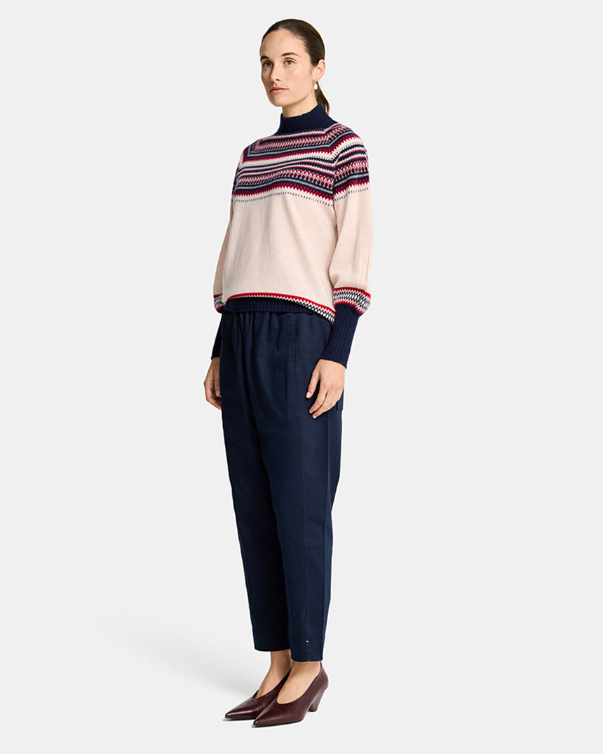 Miriam Knit Blush Snowflake