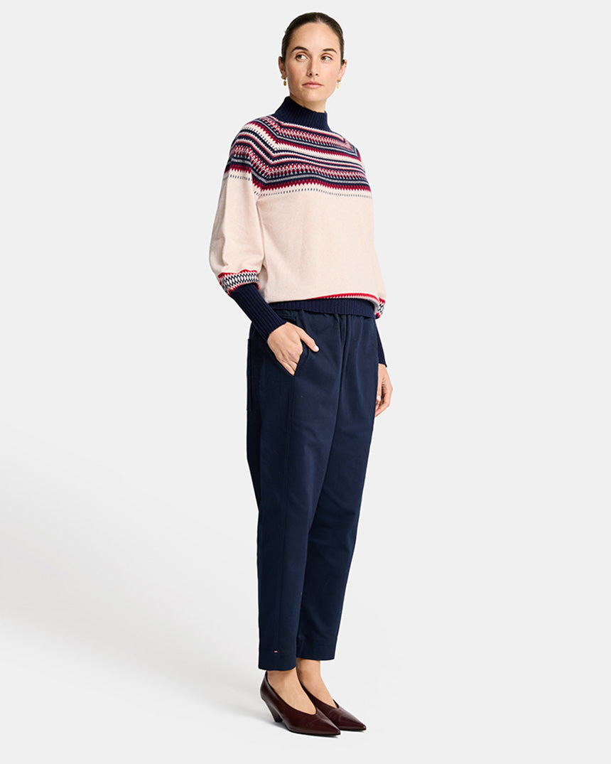 Miriam Knit Blush Snowflake