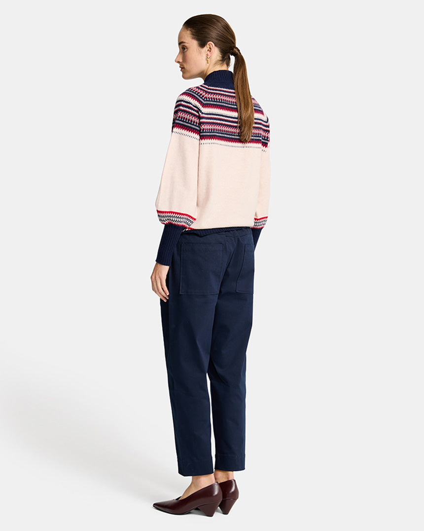 Miriam Knit Blush Snowflake