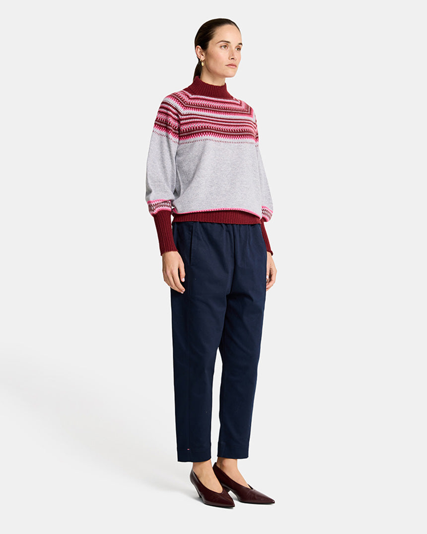 Miriam Knit Grey Snowflake