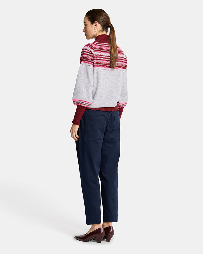 Miriam Knit Grey Snowflake