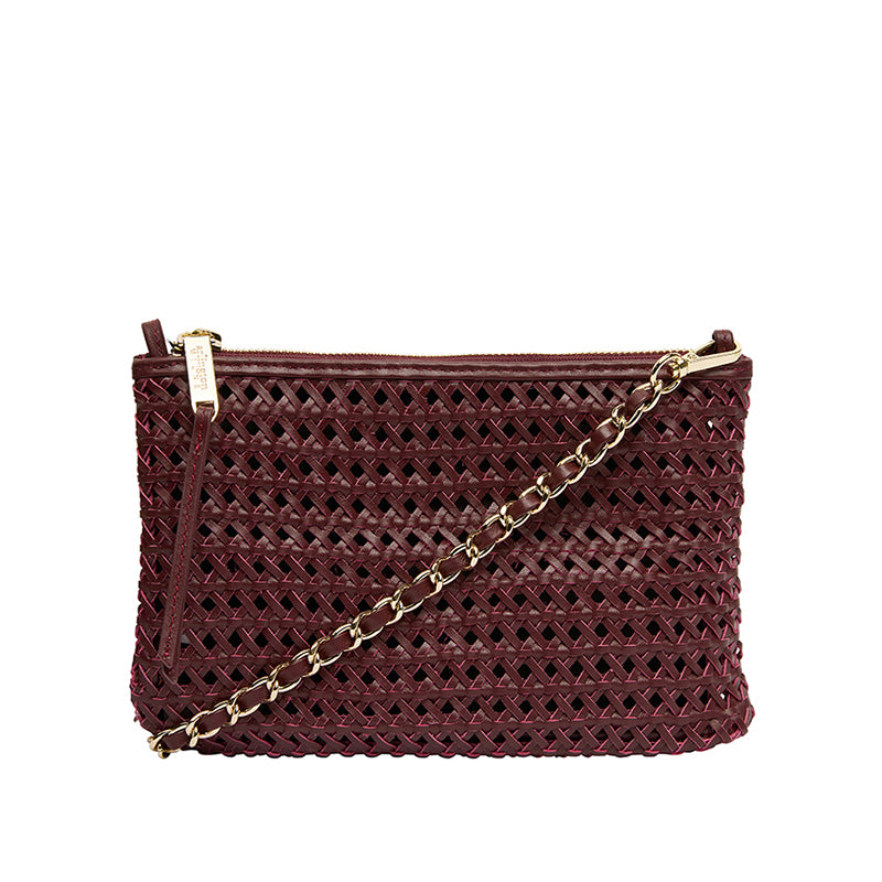 Molly Crossbody Bag Burgundy Weave