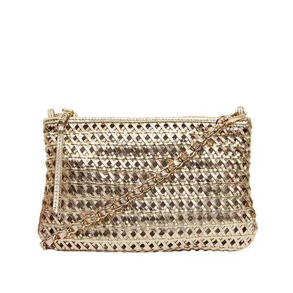 Molly Crossbody Bag Gold Weave