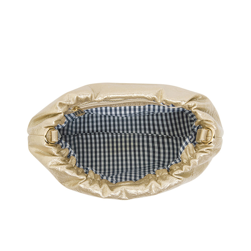 Monty Crossbody Bag Light Gold Crinkle