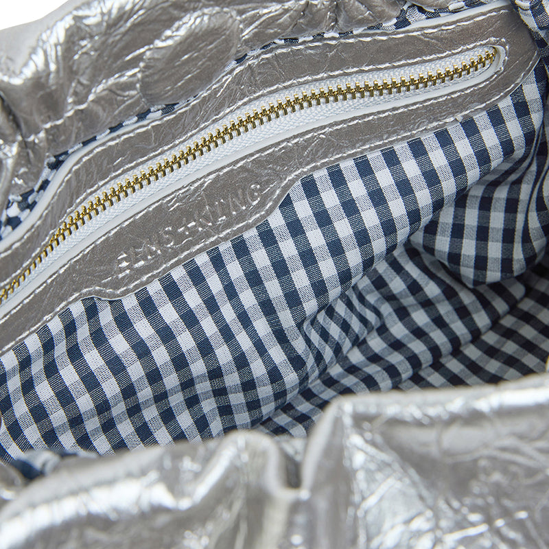 Monty Crossbody Bag Silver Crinkle