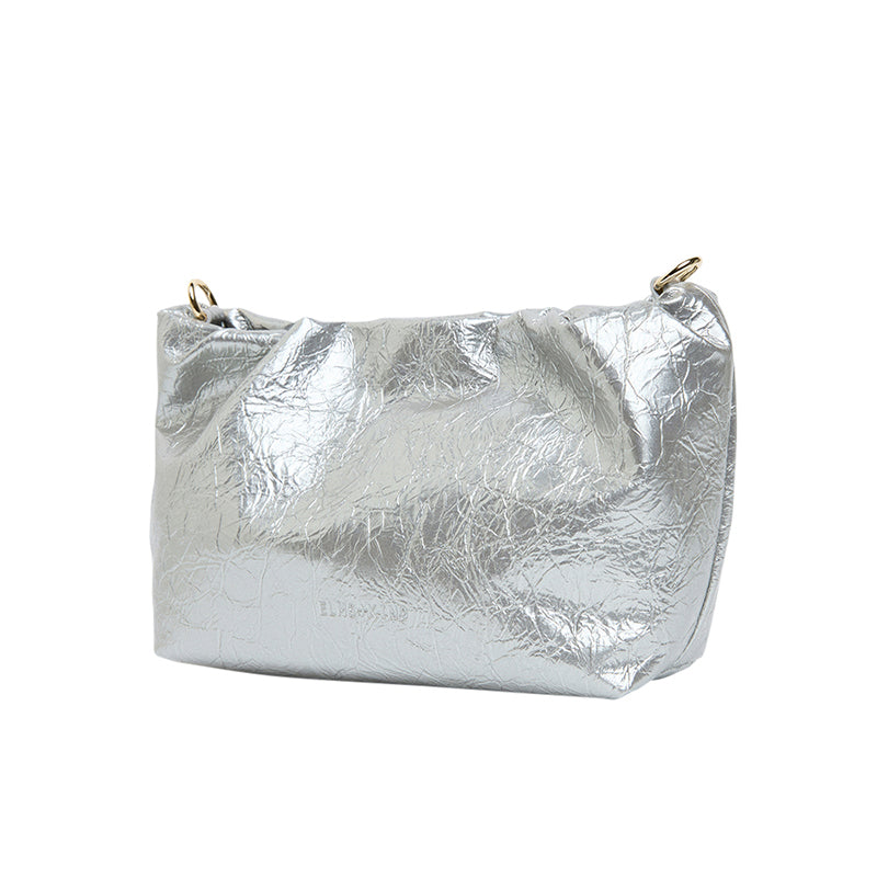 Monty Crossbody Bag Silver Crinkle