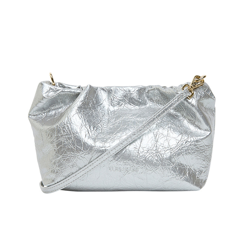 Monty Crossbody Bag Silver Crinkle
