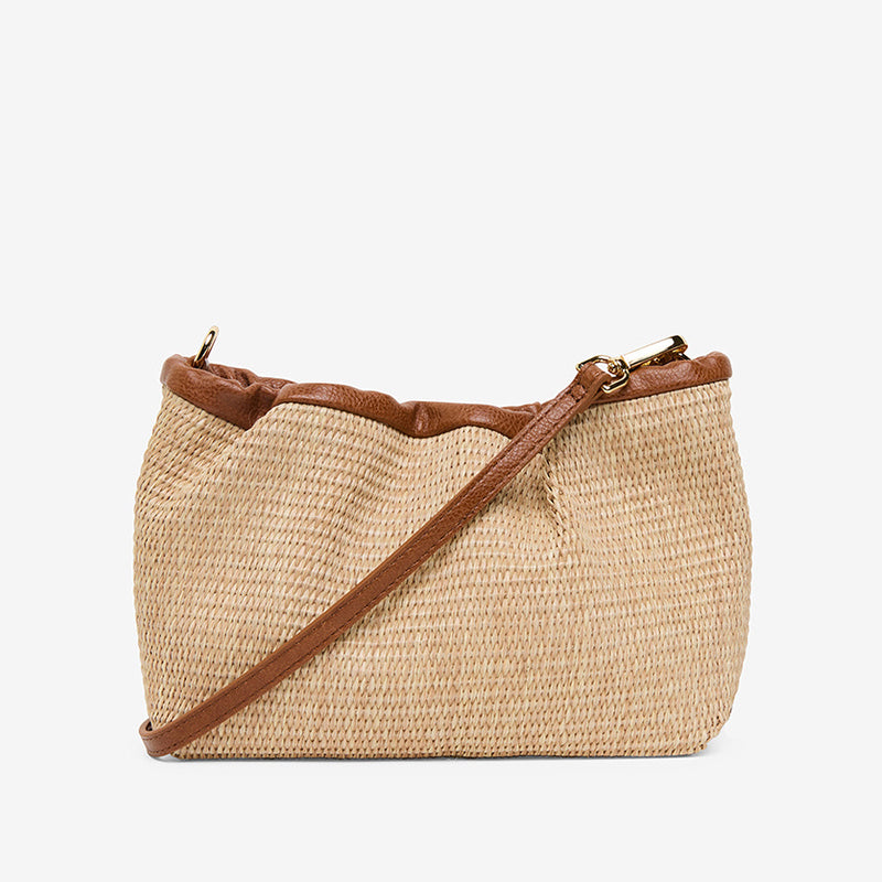 Monty Crossbody Bag Tan Weave