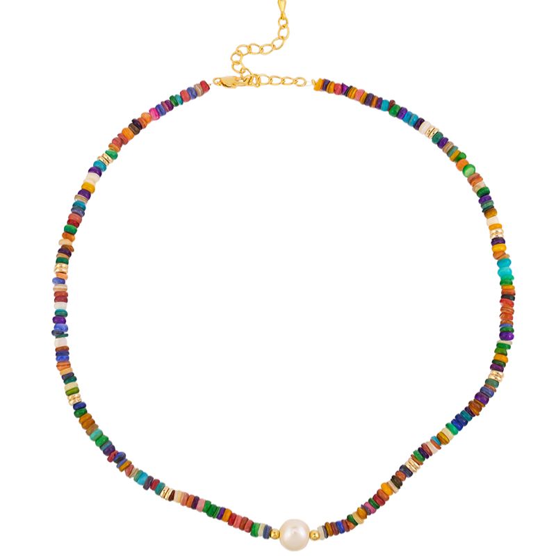 Riviera Multi Bead and Pearl Necklace