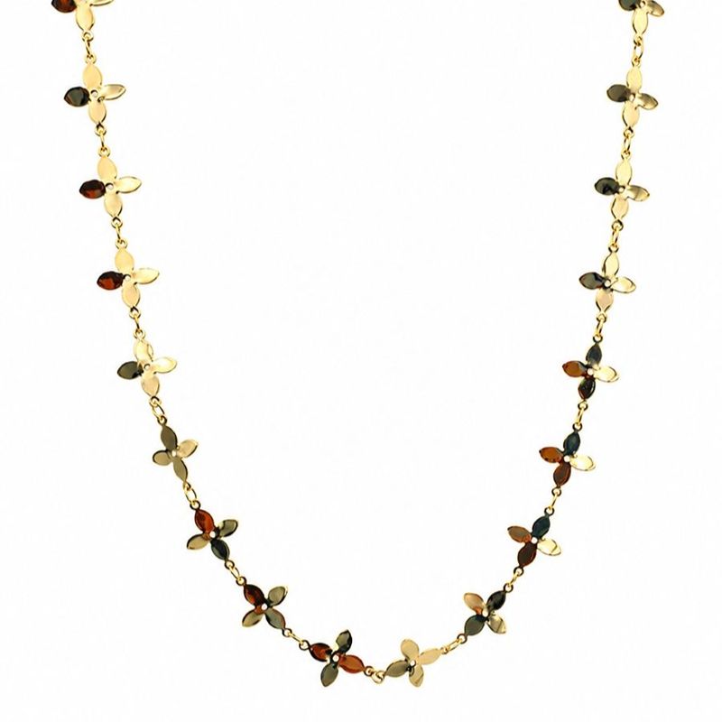 Flower Garland Necklace Gold