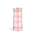Pink Gingham Medium Vase