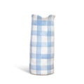 Cornflower Blue Gingham Medium Vase