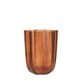 Miranda Glass Wave Vase Cocoa 20cm