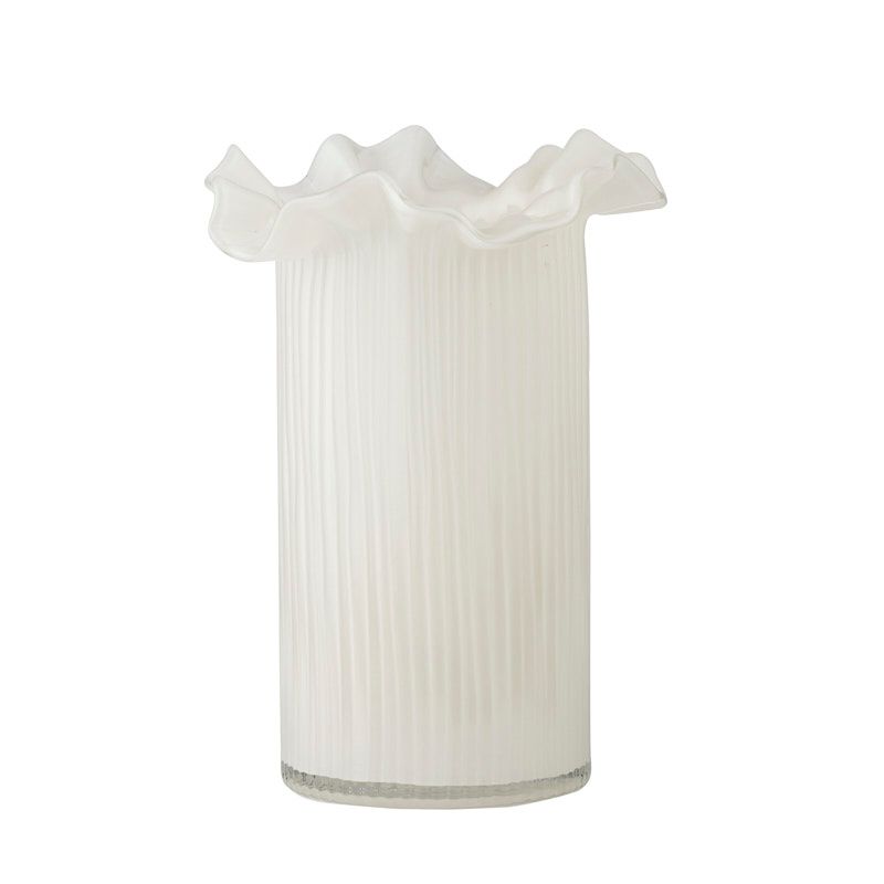 Xanthe Glass Vase Ivory