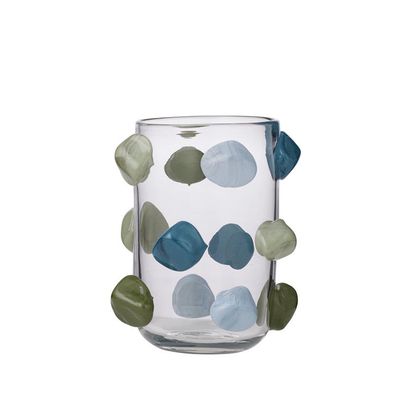 Miles Glass Vase Small Clear/Ocean