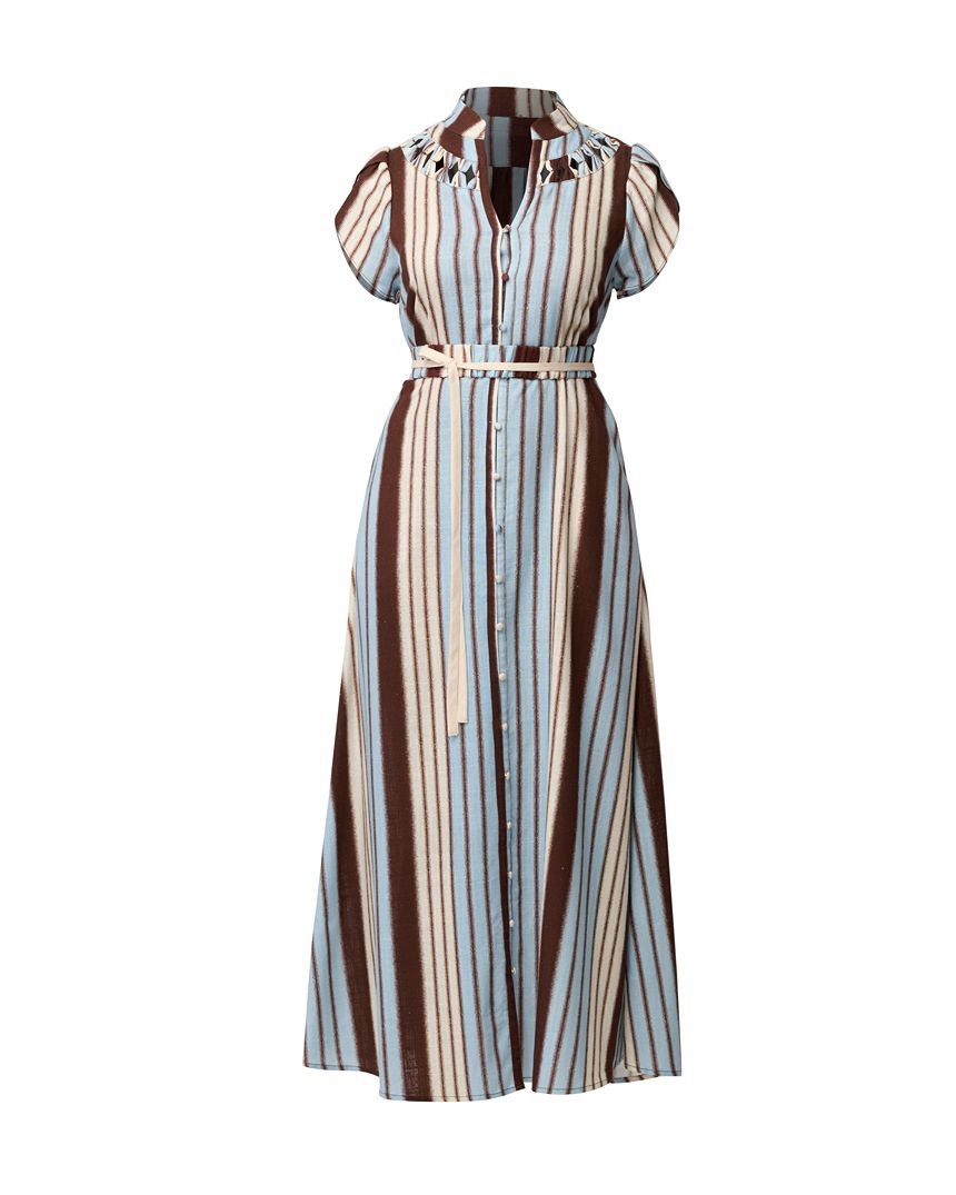 Cattleya Smock Maxi Dress Stripe