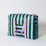 Overnight Bag Green Blue Stripe