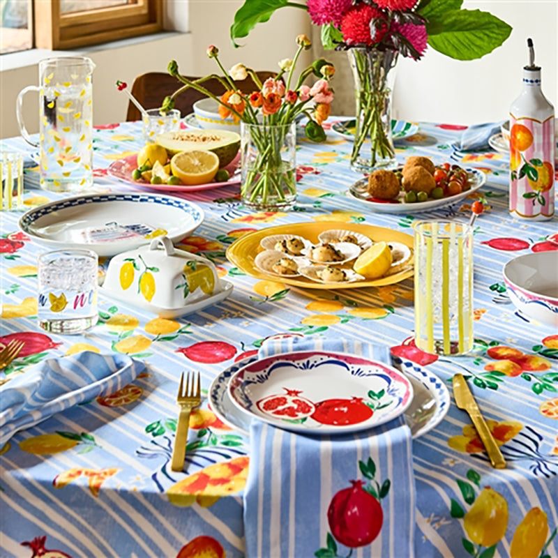 Positano Round Serve Plate Anchovies