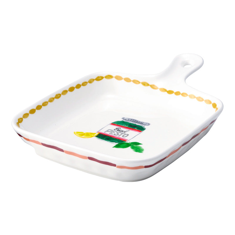 Valentina Square Handle Baker Pesto