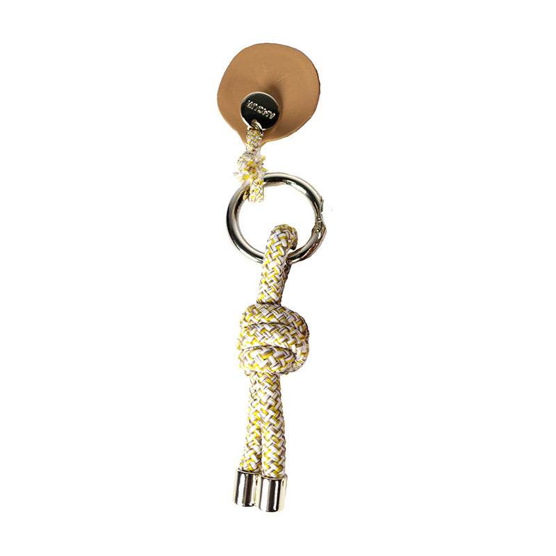 Rope Knot Key Ring Lemon Fleck