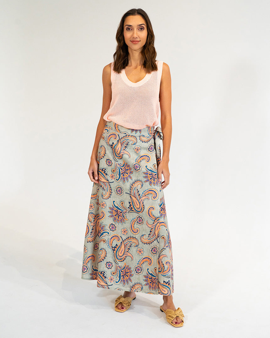 Palm Cove Knit Tank Peach