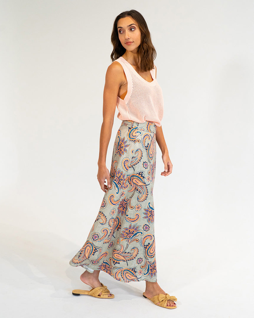 Palm Cove Knit Tank Peach