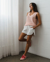 Palm Cove Knit Tank Peach
