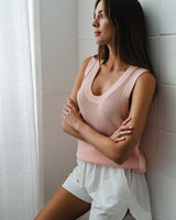 Palm Cove Knit Tank Peach