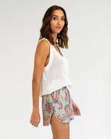 Palm  Cove Knit Tank White
