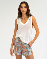 Palm  Cove Knit Tank White
