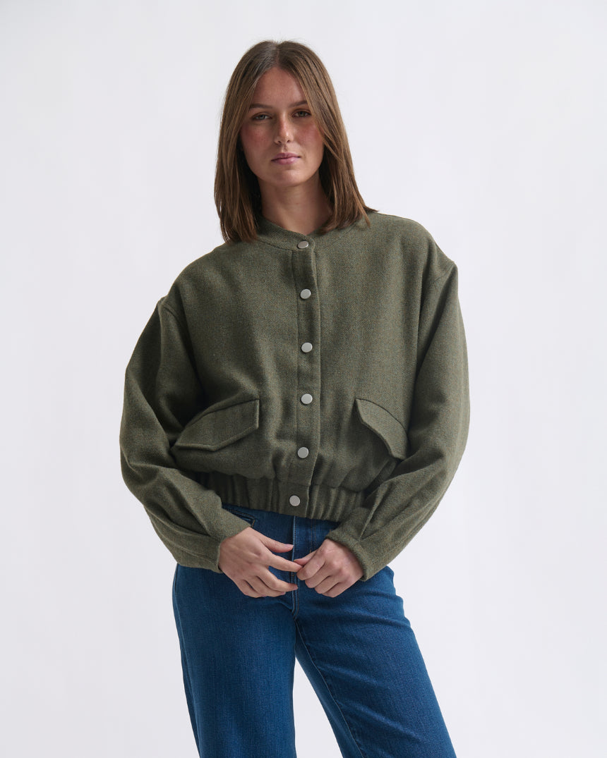Peyton Bomber Jacket Khaki