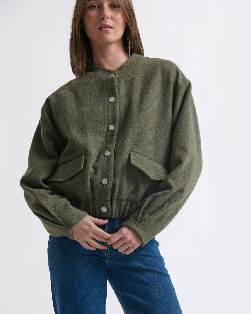 Peyton Bomber Jacket Khaki