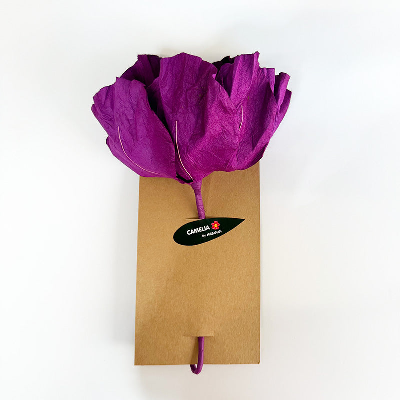 Camelia Paper Flower Purple