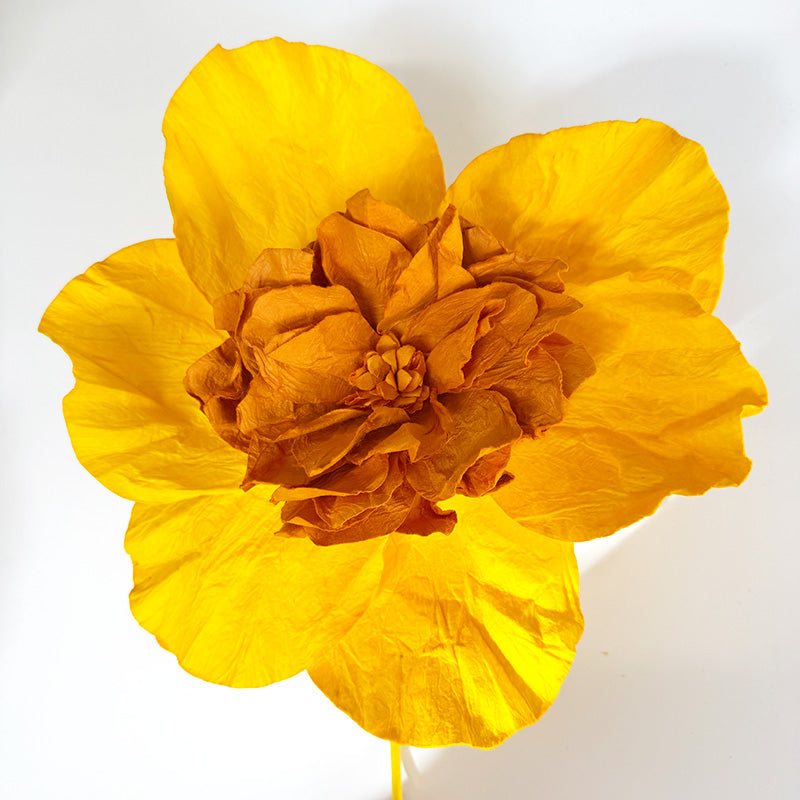 Camelia Paper Flower Yellow