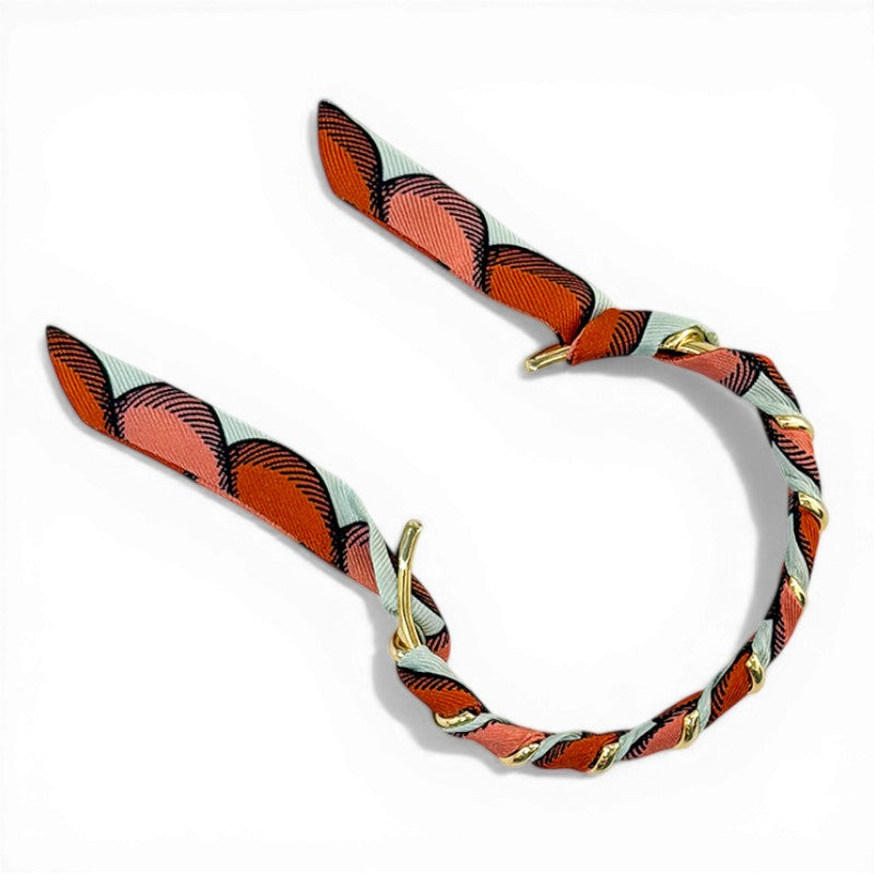 Octobre Gold Bracelet with 1cm Bim Soft Silk Twill