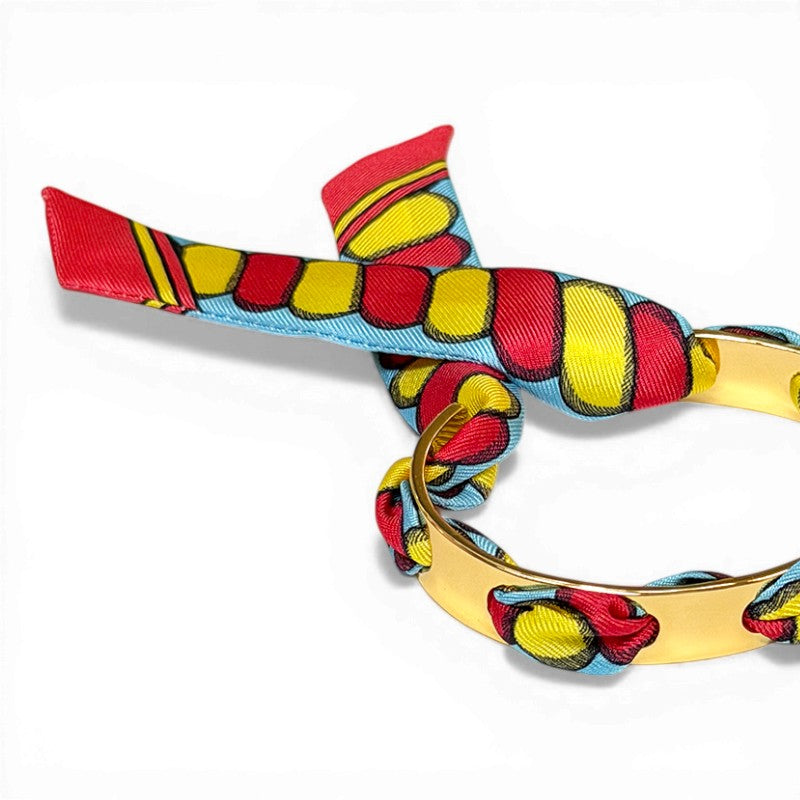 Septembre Gold Bracelet with 2cm Bim Bright Silk Twill