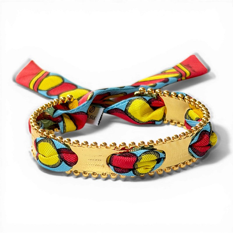 Diva Gold Bracelet with 2cm Bim Bright Silk Twill