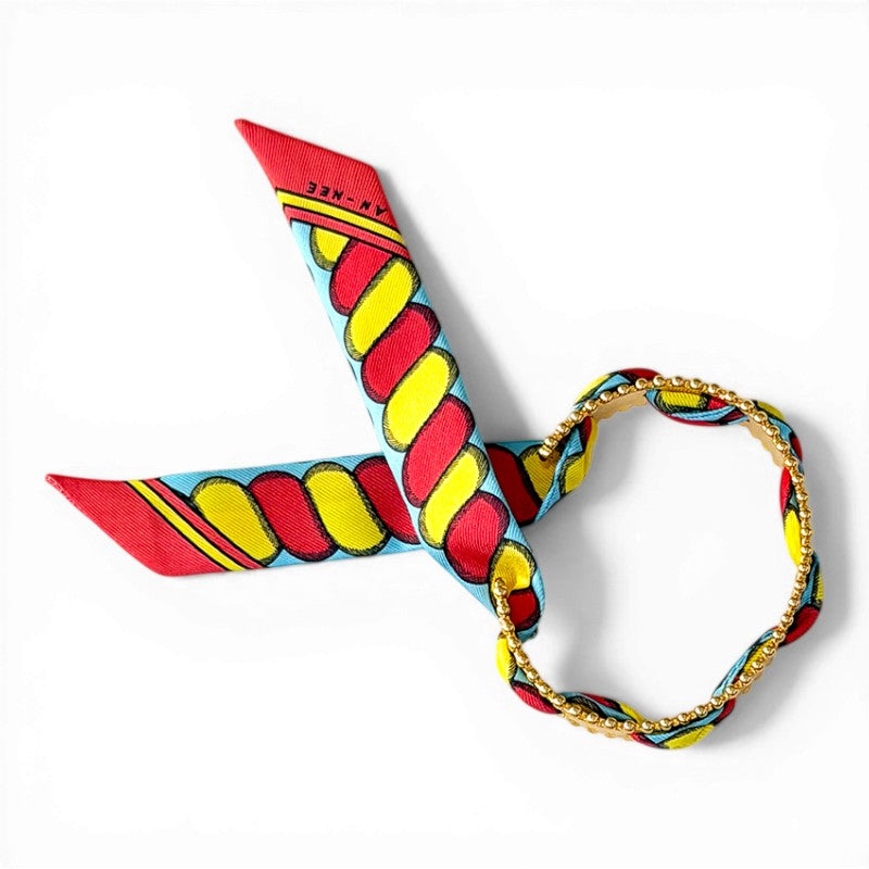 Diva Gold Bracelet with 2cm Bim Bright Silk Twill