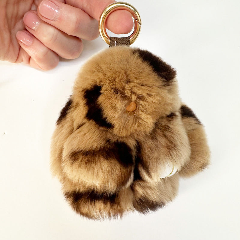 Mini Rabbit Fur Bag Charm Key Ring Tim Tam