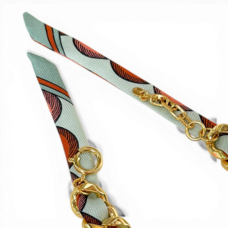 Decembre Gold Bracelet with 1cm Bim Soft Silk Twill