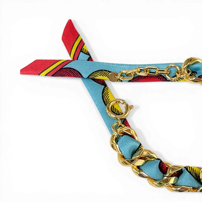 Decembre Gold Bracelet with 1cm Bim Bright Silk Twill