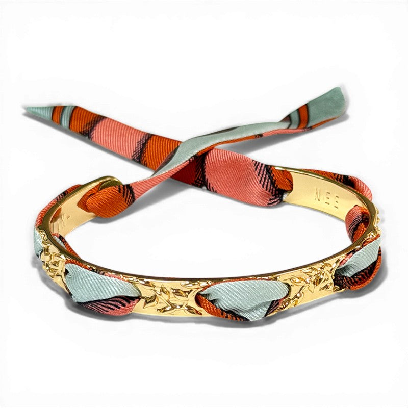 Fairytale Gold Bracelet with 1cm Bim Soft Silk Twill