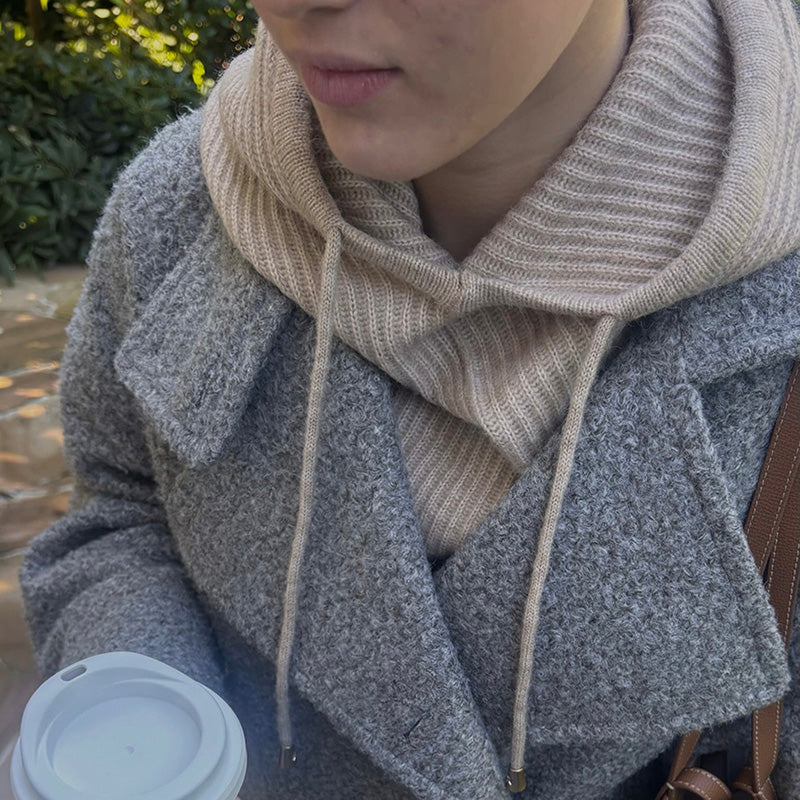 Cagoule Knit Hood Camel