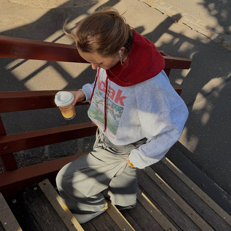 Cagoule Knit Hood Red Wine