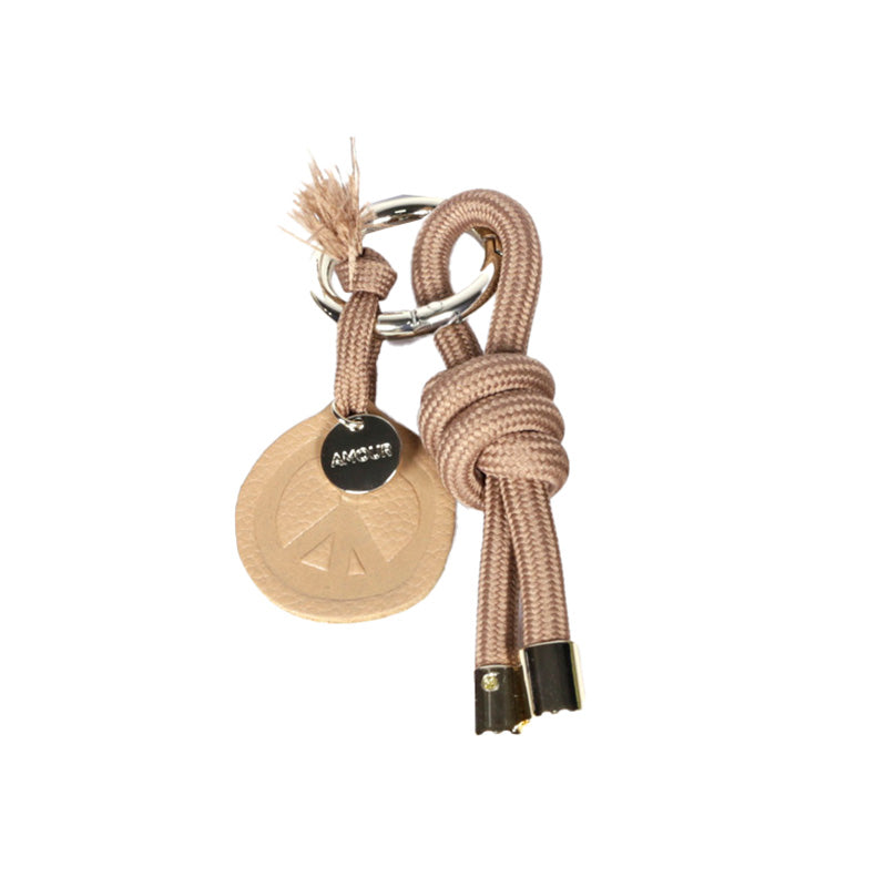 Rope Knot Key Ring Uni Beige